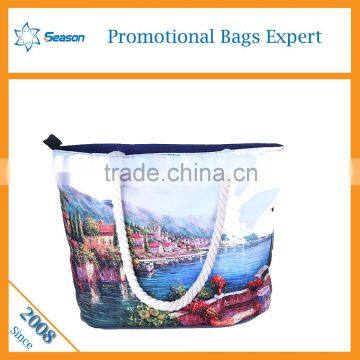 Custom Printed Women Canvas Tote Shoulder Bags Women Handbags photo-6