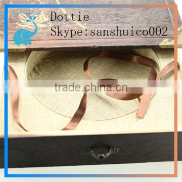 Wooden packing with luxurious material new design dropper bottle with packing