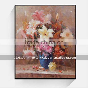 Shu1774 handmade flower pot canvas painting for bedroom