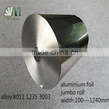 alloy 8011 3003 1235 large roll type used for air conditioner container adhesive tape aluminium foil jumbo roll