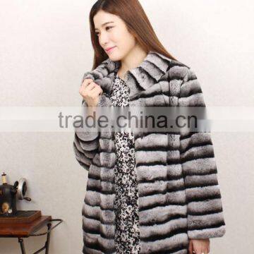 China Daying rex rabbits chinchilla coats wholesale&chinchilla rabbit fur coat/fur coat for women