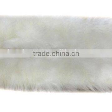 White Color Plain Best Selling Faux Fox Fur Scarf photo-3
