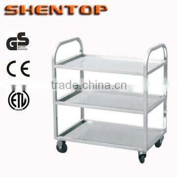 Shentop 2014 Newest Hotel/Restaurant/School Kitchen Stainless Steel Three Layer Dining Car Dining Trolley STJCFC-03