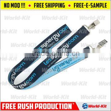 Hot sell embroidered woven lanyard with logo