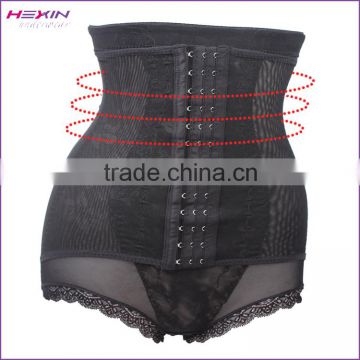 In Stock Item Women Hook Eyes High Waist Black Lace Butt Lifter Panty