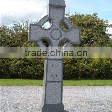 Stone monument with cross designed