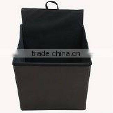 Stronger!! Black PVC Leather folding storage ottoman