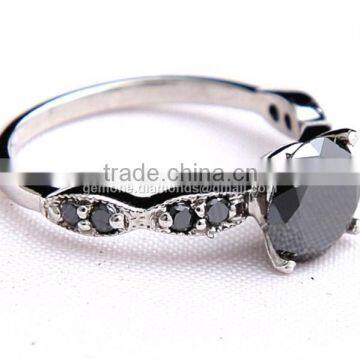 Superb Quality Black Moissanite Ring Manufacturer