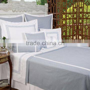 Embroidery with 100% cotton hotel bedding set/duvet cover/pillow cover luxury