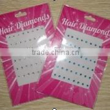 New fashion hair bling crystal iron in hair crystals