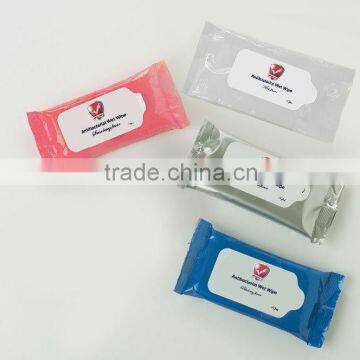 customized disposable antibacterial travel wet wipes pack