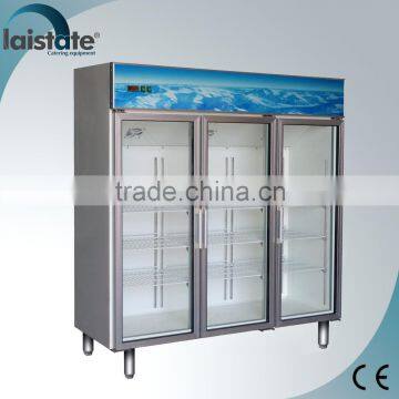 3 Door Upright Static Drinking Cooler/Refrigerator