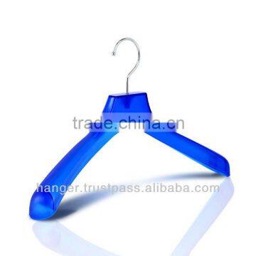 Japanese Transparent Turquoise Blue Plastic Hanger for Elegant Evening Dress