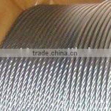 galvanized and ungalvanized steel wire rope size from 1.0mm to 45mm 7x7 7X19 6X7 6X12+7FC 6X19 6X24+7FC 6X36 6x37