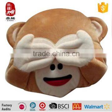 Manufacturer Custom Stuffed Soft Monkey Emoticon Plush Emoji Pillow photo-2