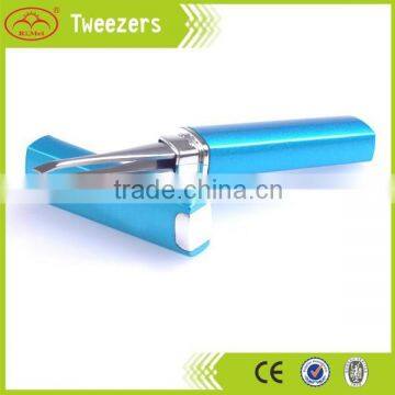 plastic eyelash tweezer with aluminum case