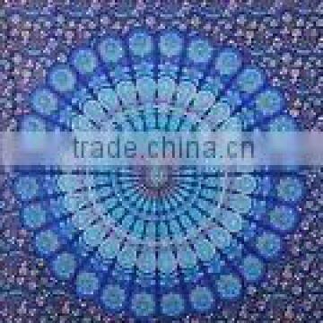 Indian Mandala Print Wall Hanging Bedspread Tapestry Throw Decor 100% Cotton