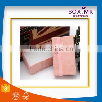 Cheaper High Quality Rectangle Pink Base Paper Jewelry Box