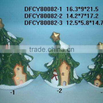 christmas tree house candle holder for decoration