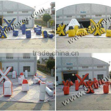 Hot 2016 inflatable paintball bunker/ inflatable paint ball field/obstacle Game