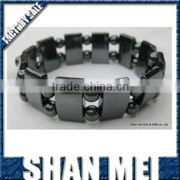 wholesale custom logo black hematite bead bracelet