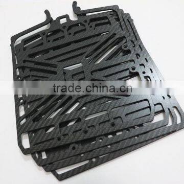 Custom carbon fiber cut radio control drone parts