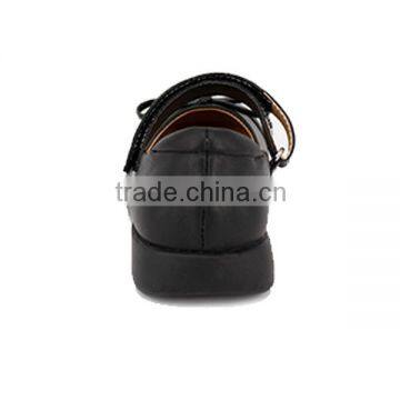 2016 Popular Design Girls Black School Uniform Shoes With Bowknot photo-4