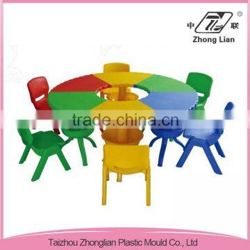 Easily assembled CE grade plastic round table child school