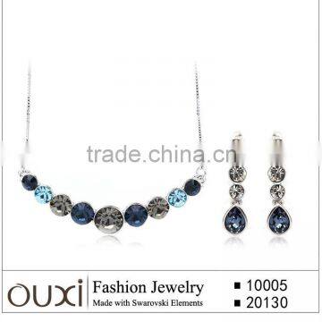 OUXI latest designs perfect design jewelry set Made with Austrian crystal S-2029