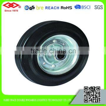 150mm-200mm Black Rubber Casters With Plastic Center