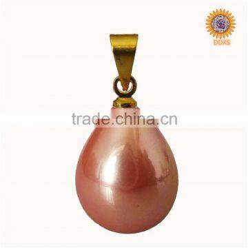 wholesale custom fashion Simple Shell Pearl Drop Necklace Pendant