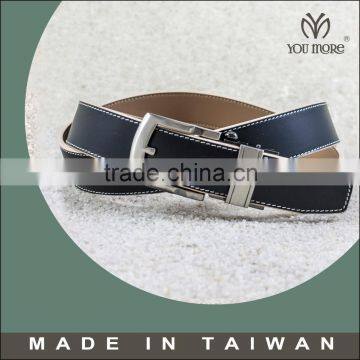 Quality double-deck PU leather automatic buckle belt for man