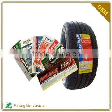 Top Saling Vulcanized Tire Waterproof Label Sticker Maker In China