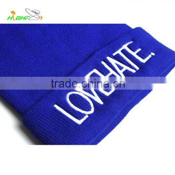 High Quality Pom Pom Cheap Custom Embroidery Winter Hat/Knitted Beanie/Knitted Hat photo-4
