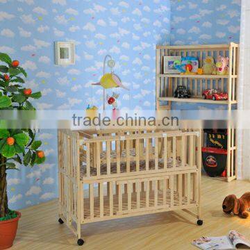 multifunction wooden baby cradle approved FSC