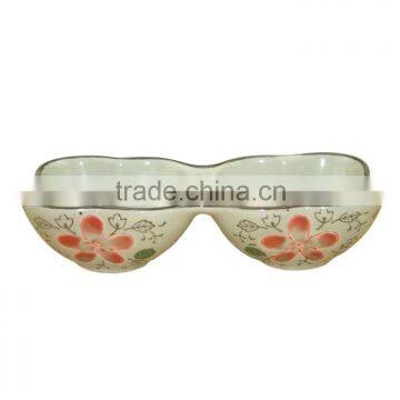 Painting Double Japanese Bowl Ceramic photo-4