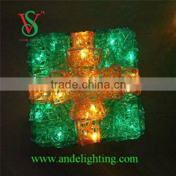 CE ROHS approval waterproof LED 3d gift box motif light wedding decoration 3pcs/set