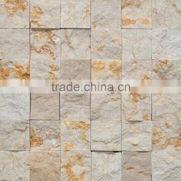 JY-S-01 Promotion 3D stone mosaic crude marble mosaic tile for lobby