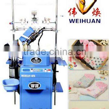 3.75 inch fully automatic single cylinder socks knitting machine (flat and terry)