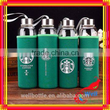 Clear Glass Drinking Bottle 330ml for Frosted Glass Bottles With Stopper for Clear Thin Glass Bottle With Portable Lids photo-4