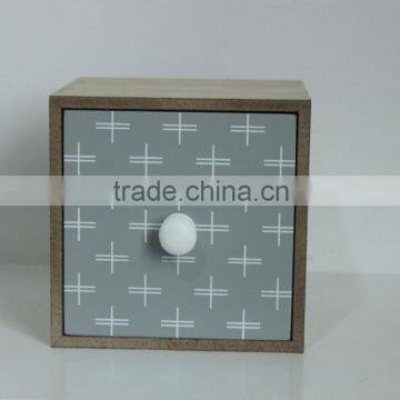 small, storage, grey and functional wooden drawer