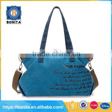 Manufacturer china blue canvas designer handbags 2016 handbag