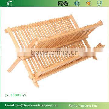 2-Tier Bamboo Dish Drying Rack