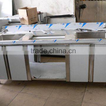 stainless steel counter with ice maker