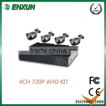 1.0 Megapixel 720PCMOS HD ahd HDMI H.264 CCTV DVR kit 4 CH