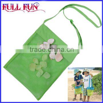 FFA-83 Four colors pure cotton Wholesale Children Mesh Shell bag collect tote bag, shell collecting bag