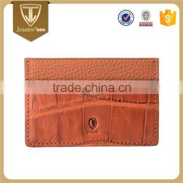 Fashion custom luxury genuine crocodile leather card holder