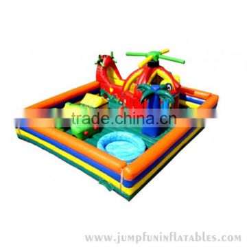 kids helicopter car pool combo Inflatable Obstacles and Bouncer