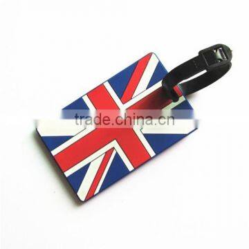 personalized Union Jack shaped luggage tag
