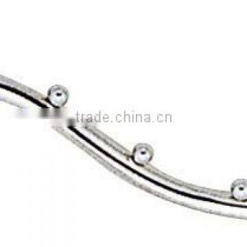 Metal chrome waterfall display hook for slatwall system